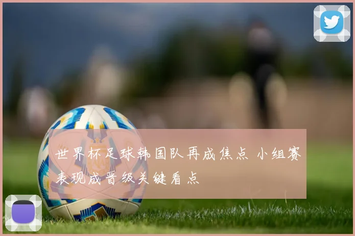 世界杯足球韩国队再成焦点 小组赛表现成晋级关键看点