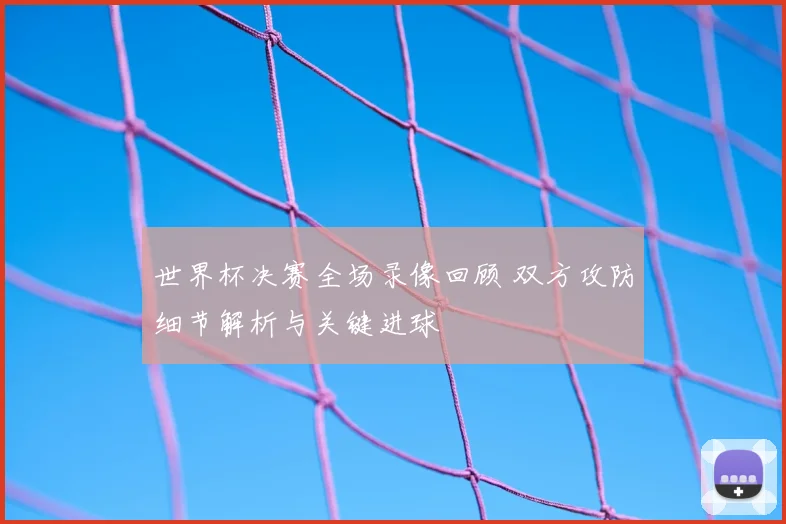世界杯决赛全场录像回顾 双方攻防细节解析与关键进球